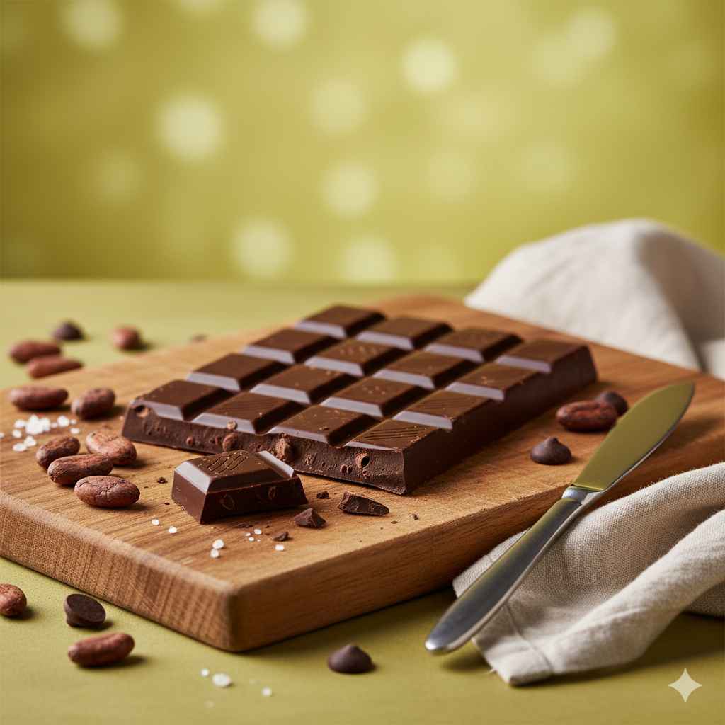 Chocolate (چاکلیٹ) - food and kitchen items vocabulary picture with Urdu & Hindi meaning | Polylingo