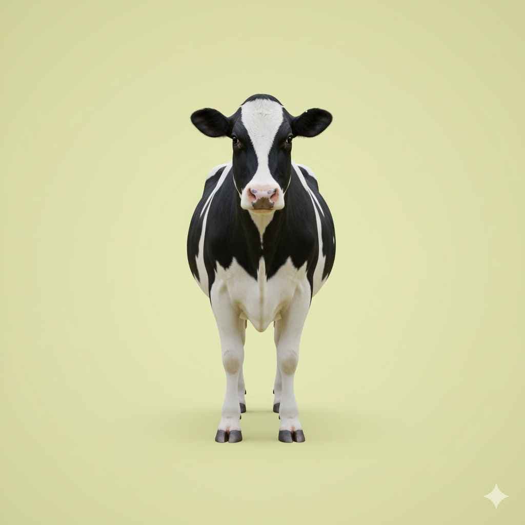 Cow (گائے) - animals vocabulary picture with Urdu & Hindi meaning | Polylingo