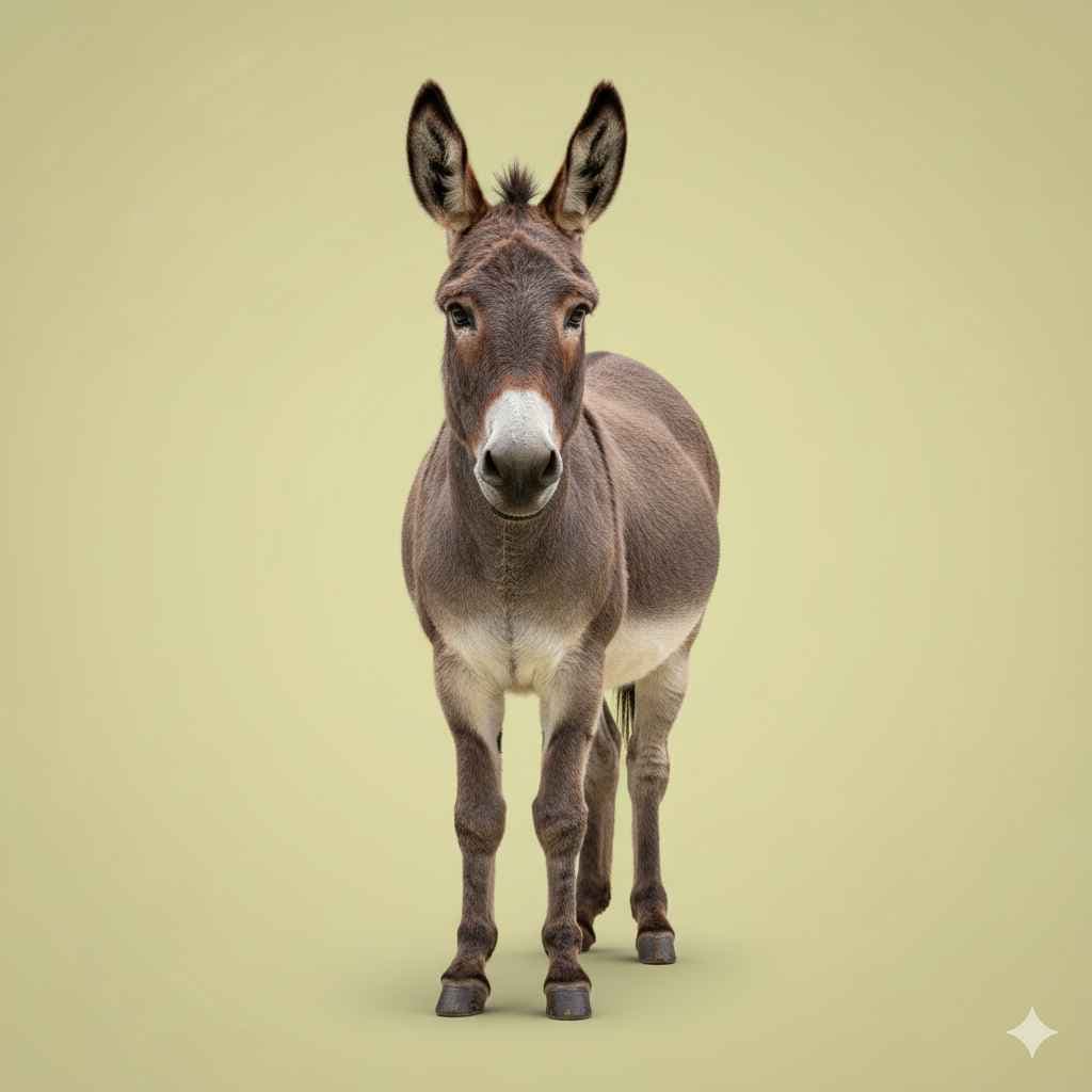 Donkey (گدھا) - animals vocabulary picture with Urdu & Hindi meaning | Polylingo