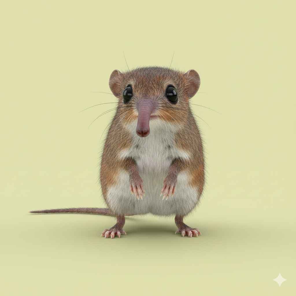 Elephant shrew (ہاتھی چھچھوندر) - animals vocabulary picture with Urdu & Hindi meaning | Polylingo