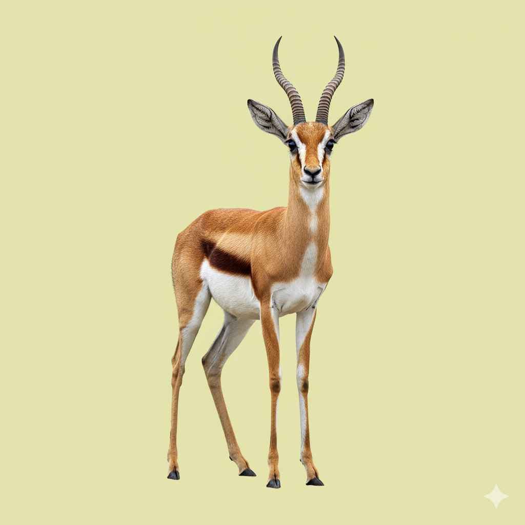 Gazelle (غزال) - animals vocabulary picture with Urdu & Hindi meaning | Polylingo