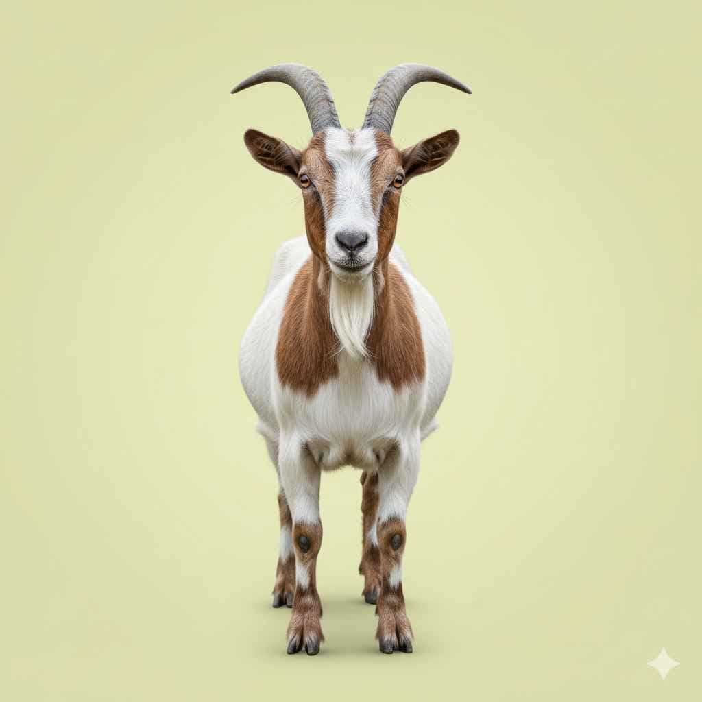 Goat (بکری) - animals vocabulary picture with Urdu & Hindi meaning | Polylingo