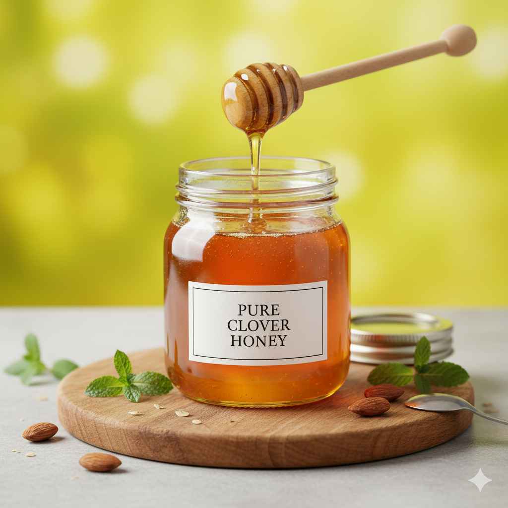 Honey (شہد) - food and kitchen items vocabulary picture with Urdu & Hindi meaning | Polylingo