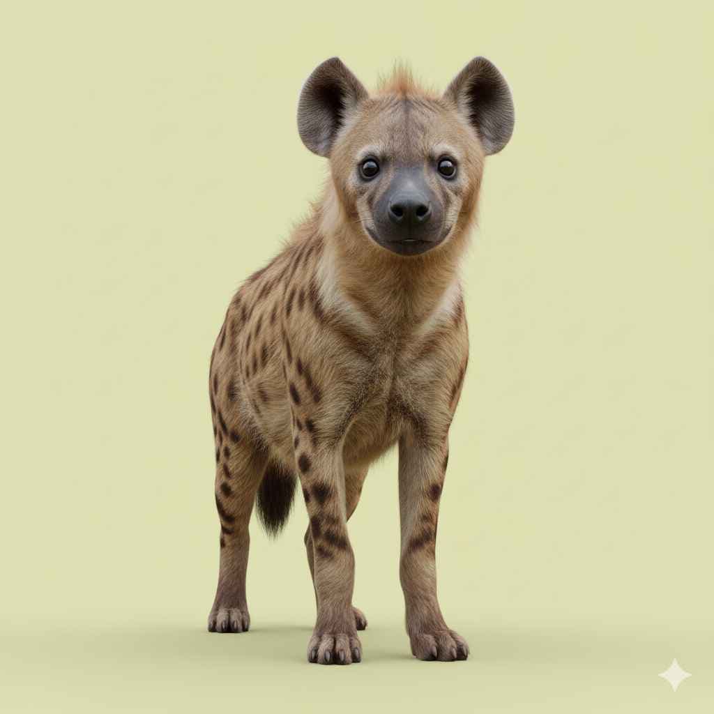 Hyena (ہایئنا) - animals vocabulary picture with Urdu & Hindi meaning | Polylingo