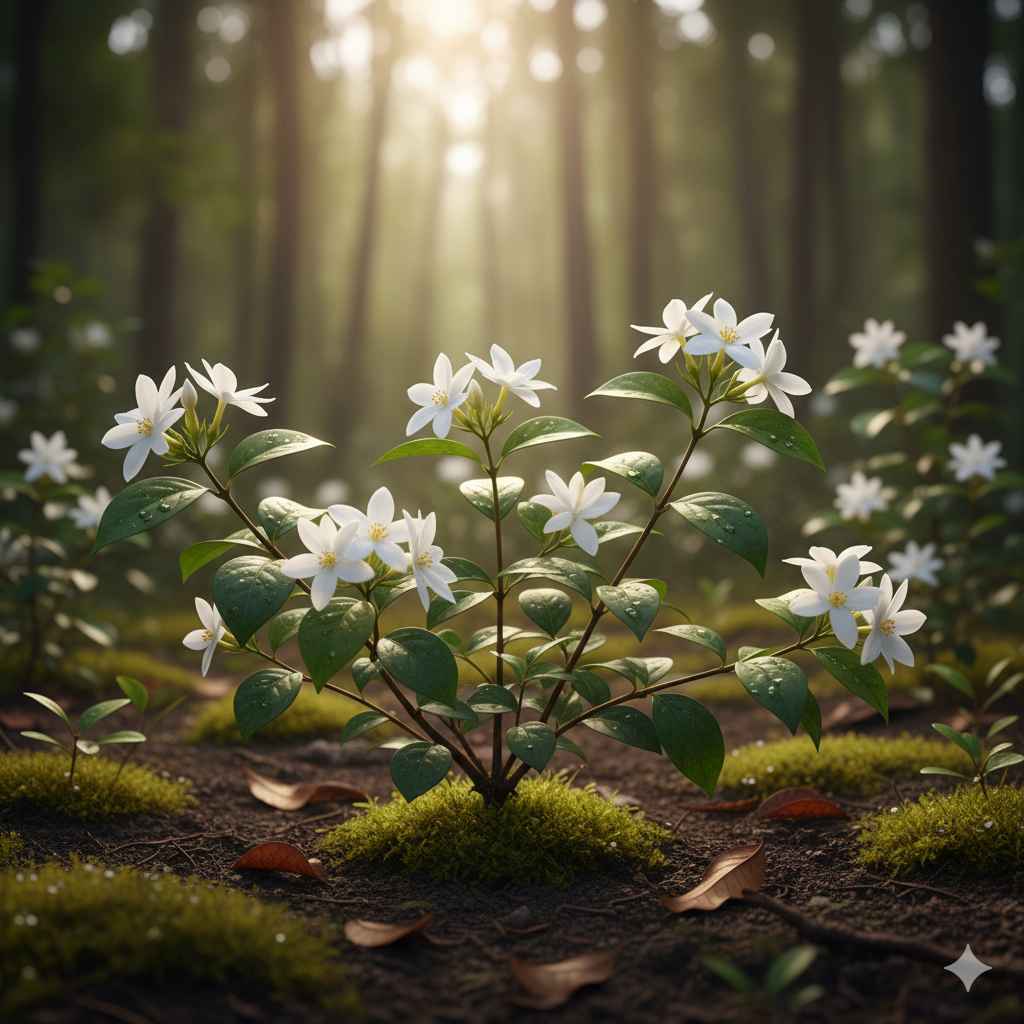 Jasmine (چنبیلی) - plants vocabulary picture with Urdu & Hindi meaning | Polylingo
