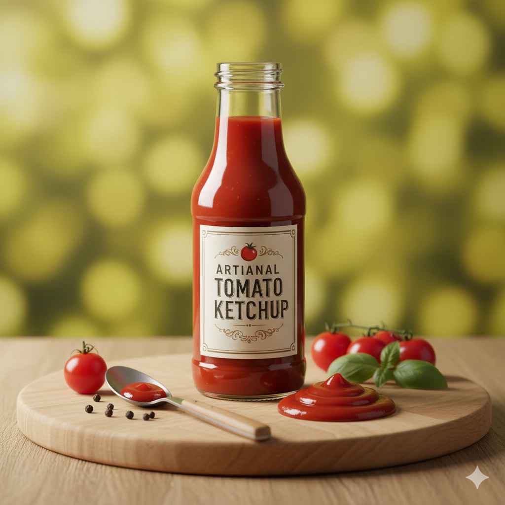 Ketchup (کیچپ) - food and kitchen items vocabulary picture with Urdu & Hindi meaning | Polylingo