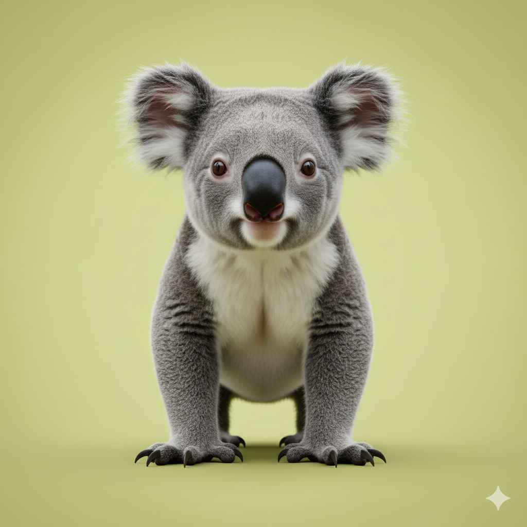 Koala (کوالا) - animals vocabulary picture with Urdu & Hindi meaning | Polylingo