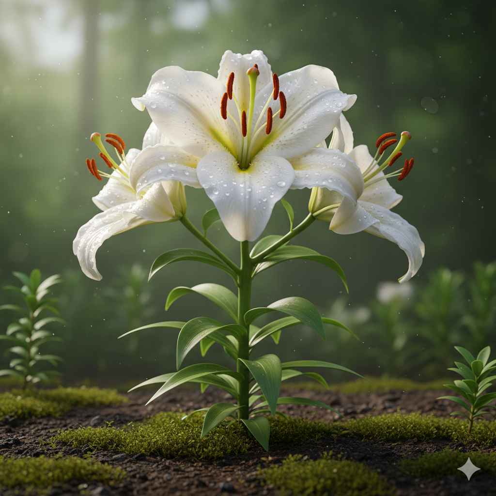 Lily (کنول) - plants vocabulary picture with Urdu & Hindi meaning | Polylingo