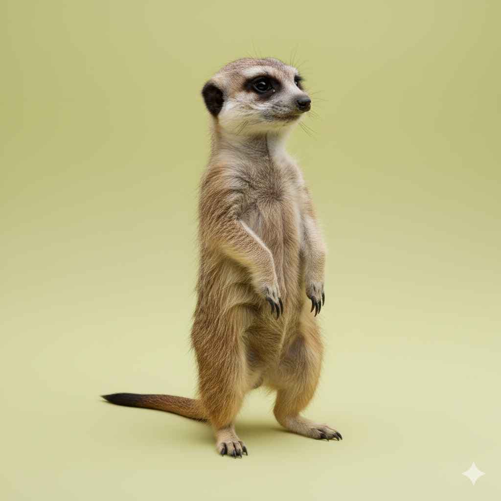 Meerkat (میئر کیٹ) - animals vocabulary picture with Urdu & Hindi meaning | Polylingo