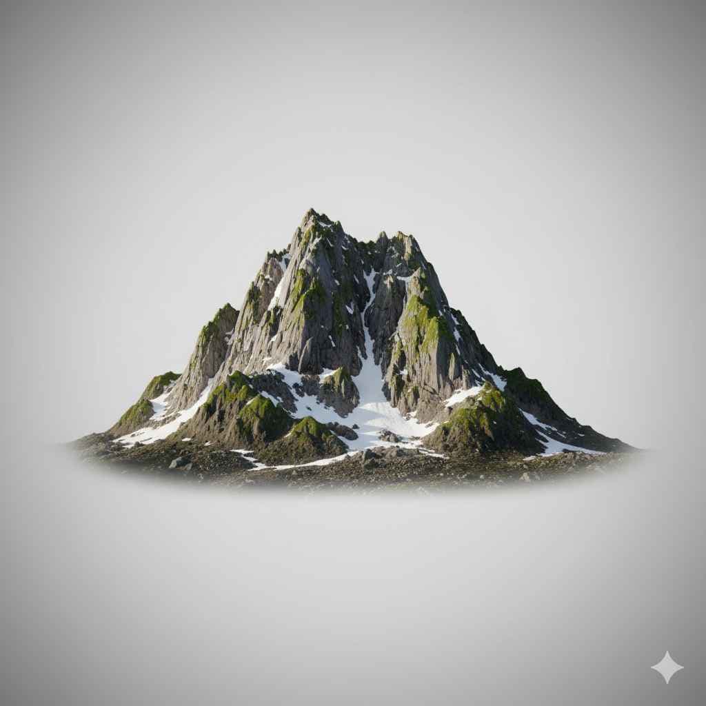 Mountain (پہاڑ) - outdoor and nature vocabulary picture with Urdu & Hindi meaning | Polylingo