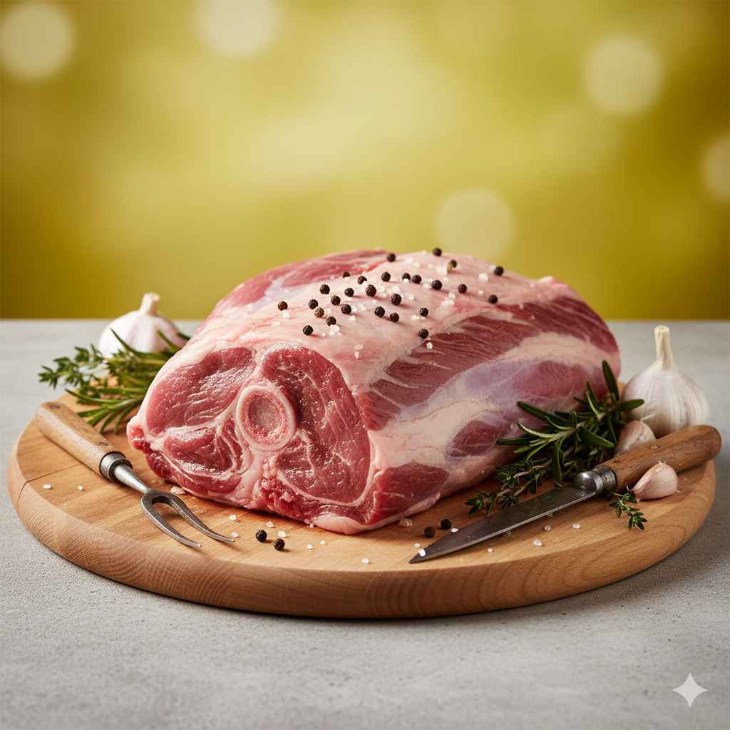 Mutton (مٹن / بھیڑ کا گوشت) - food and kitchen items vocabulary picture with Urdu & Hindi meaning | Polylingo