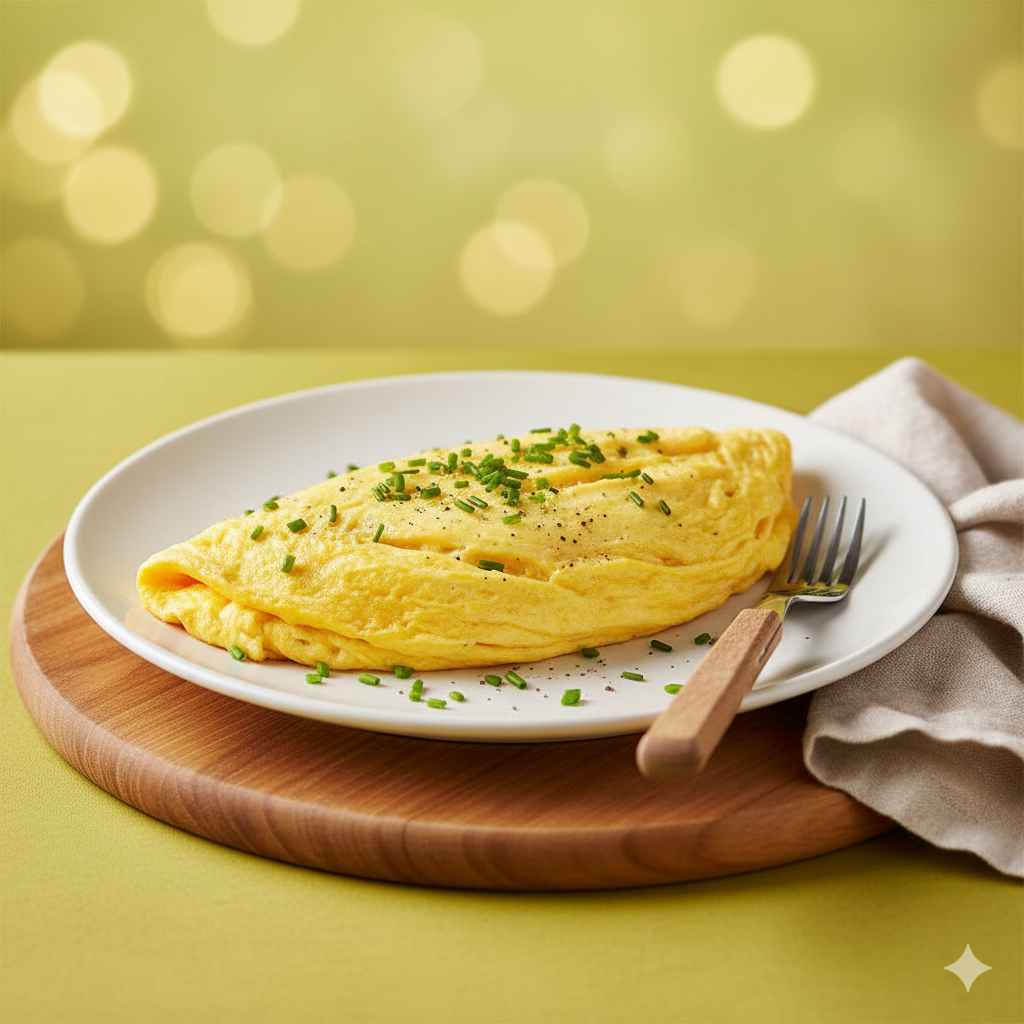 Omelette (آملیٹ) - food and kitchen items vocabulary picture with Urdu & Hindi meaning | Polylingo