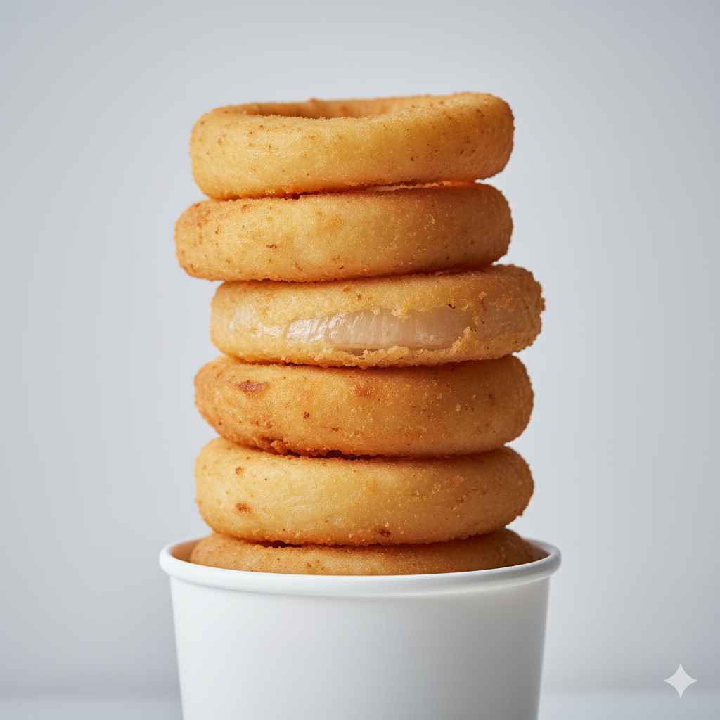 Onion_rings (پیاز کے رنگ / اونین رنگز) - fast foods vocabulary picture with Urdu & Hindi meaning | Polylingo