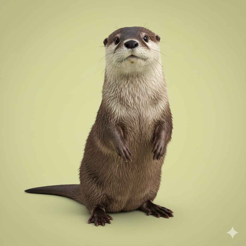 Otter (ووٹَر) - animals vocabulary picture with Urdu & Hindi meaning | Polylingo