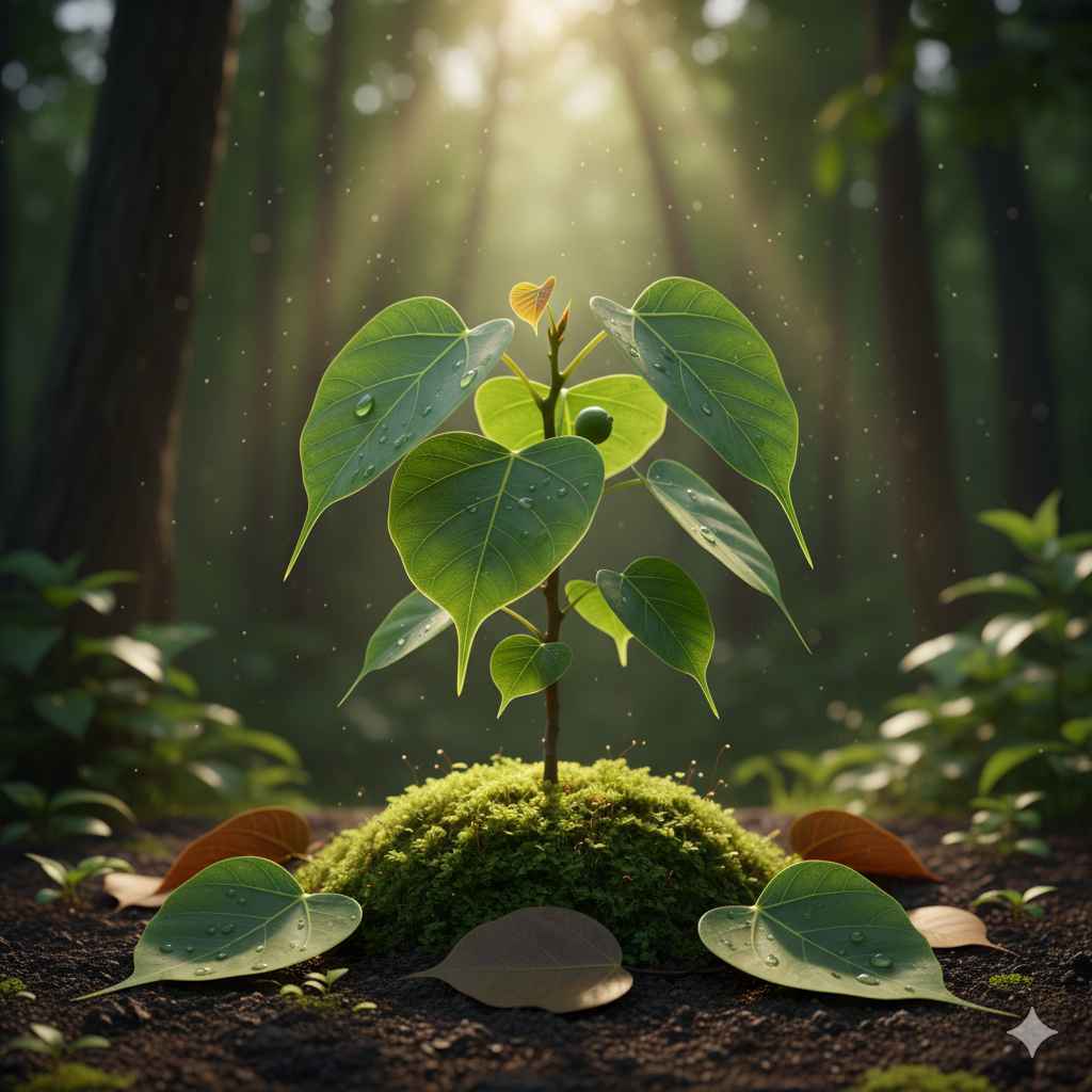 Peepal_tree (پیپل کا درخت) - plants vocabulary picture with Urdu & Hindi meaning | Polylingo
