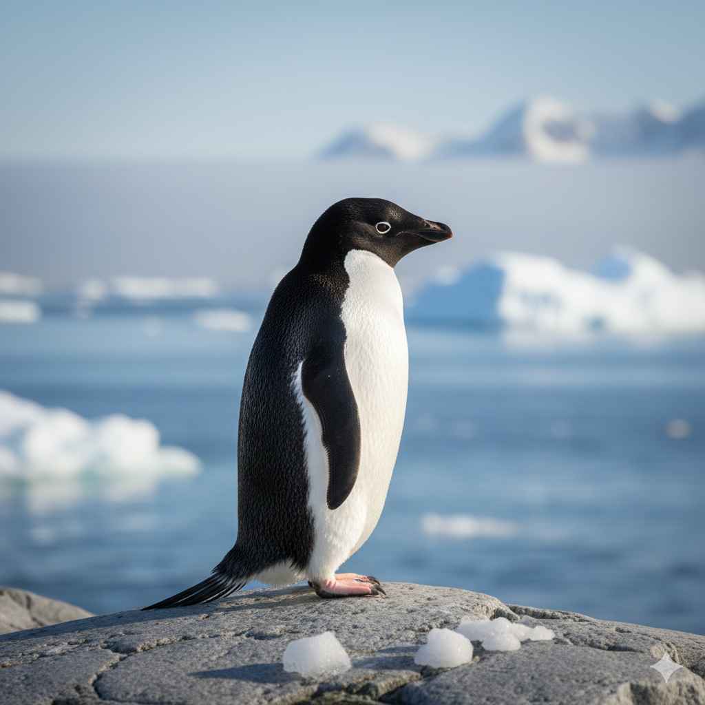 Penguin (پینگوئن / بطريق) - birds vocabulary picture with Urdu & Hindi meaning | Polylingo