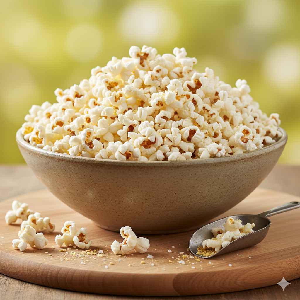 Popcorn (پاپ کارن) - food and kitchen items vocabulary picture with Urdu & Hindi meaning | Polylingo