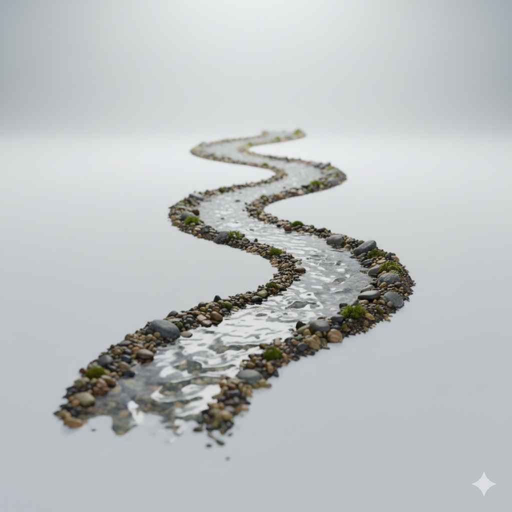 River (دریا) - outdoor and nature vocabulary picture with Urdu & Hindi meaning | Polylingo