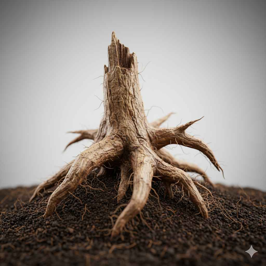 Root (جڑ) - outdoor and nature vocabulary picture with Urdu & Hindi meaning | Polylingo