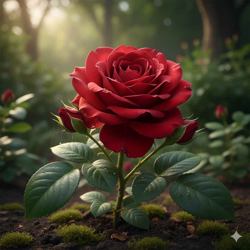 Rose (گلاب) - plants vocabulary picture with Urdu & Hindi meaning | Polylingo