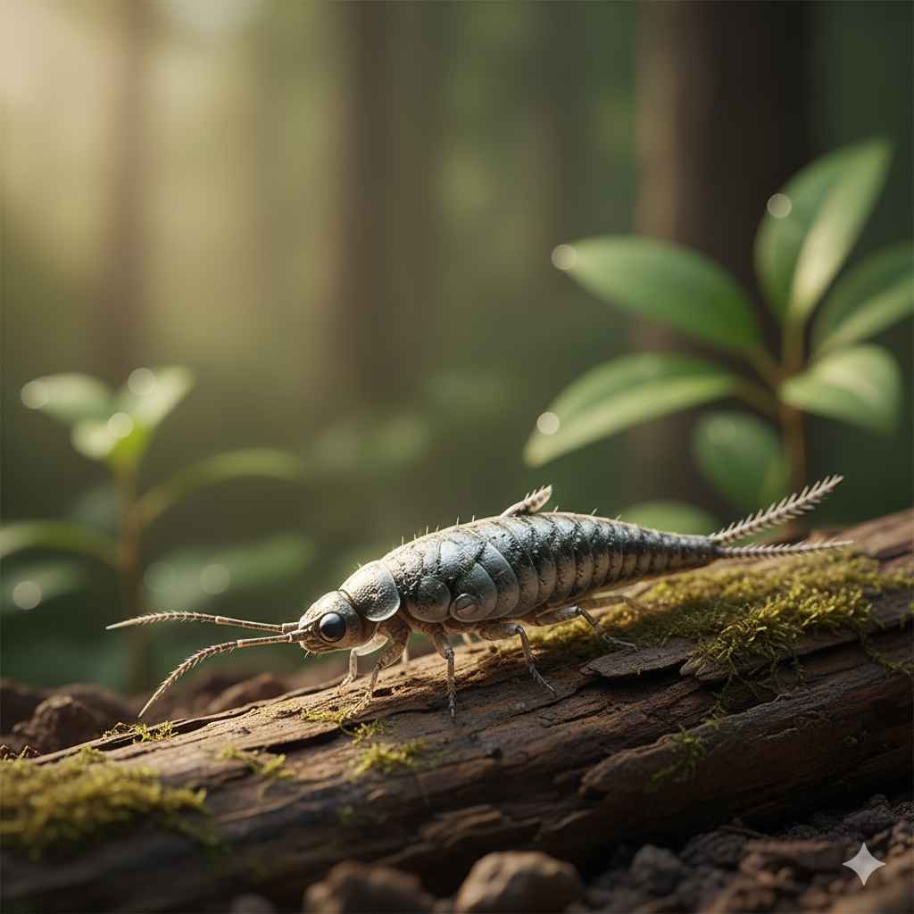 Silverfish (سلورفش) - insects vocabulary picture with Urdu & Hindi meaning | Polylingo