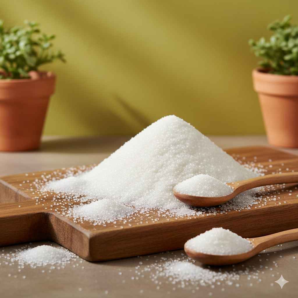 Sugar (چینی / شکر) - food and kitchen items vocabulary picture with Urdu & Hindi meaning | Polylingo