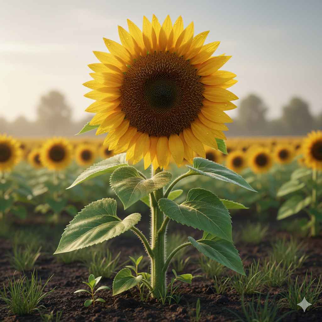 Sunflower (سورج مکھی) - plants vocabulary picture with Urdu & Hindi meaning | Polylingo