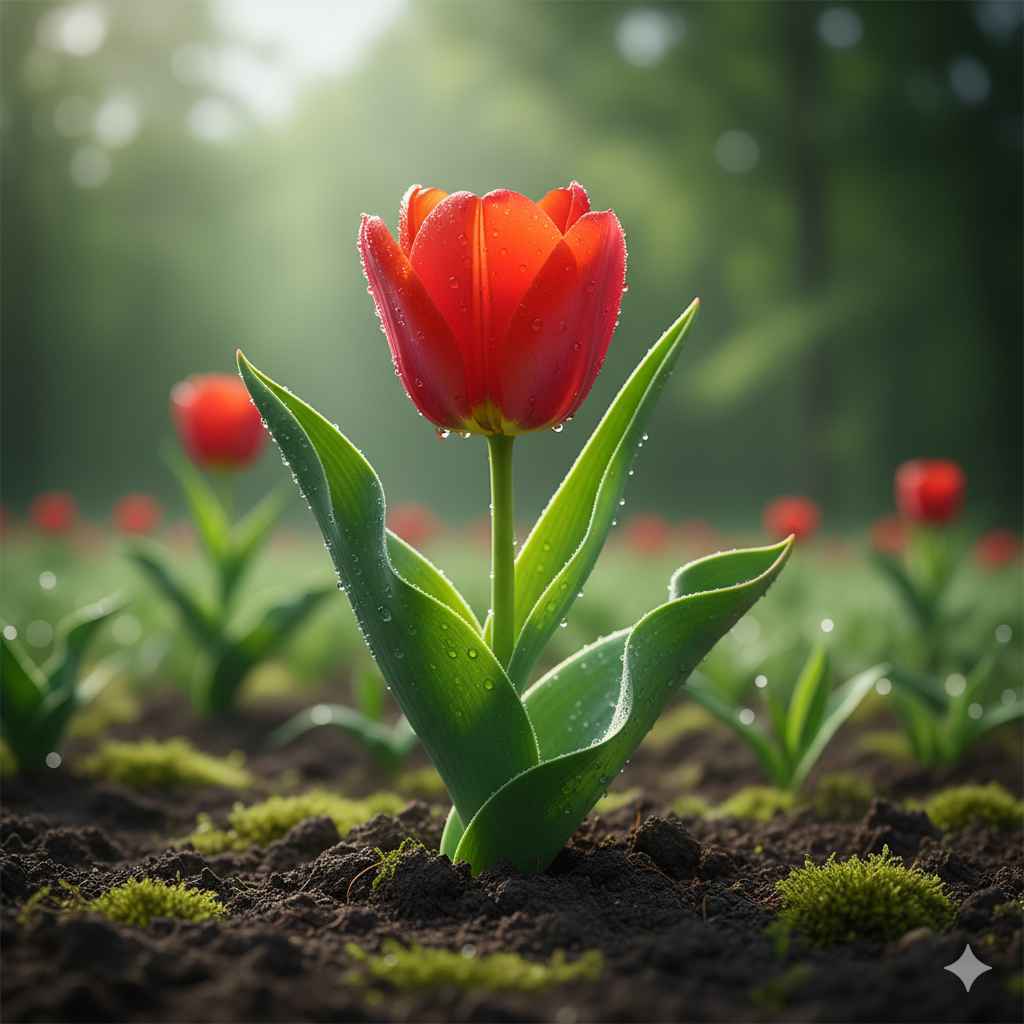 Tulip (لالہ) - plants vocabulary picture with Urdu & Hindi meaning | Polylingo