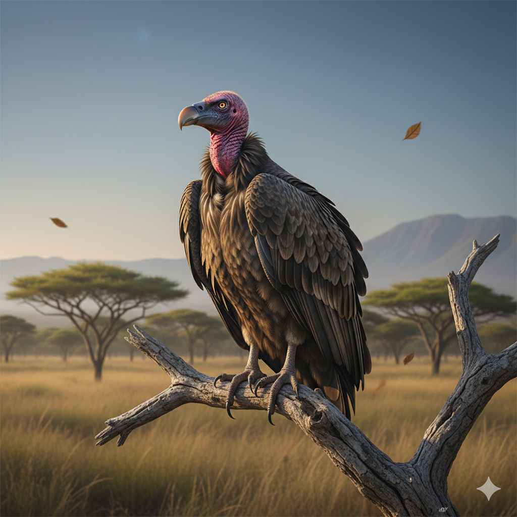 Vulture (گِدھ / نسّر) - birds vocabulary picture with Urdu & Hindi meaning | Polylingo