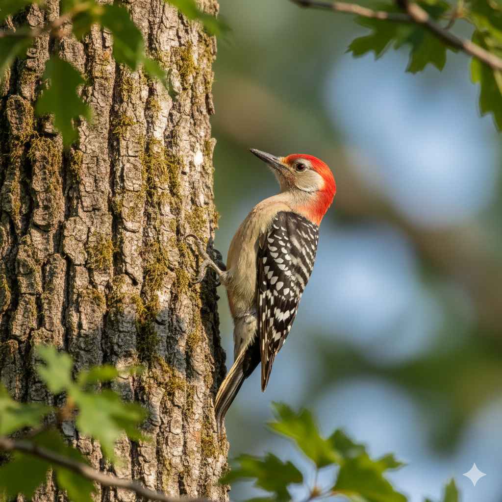 Woodpecker (نقّارِ خشب) - birds vocabulary picture with Urdu & Hindi meaning | Polylingo