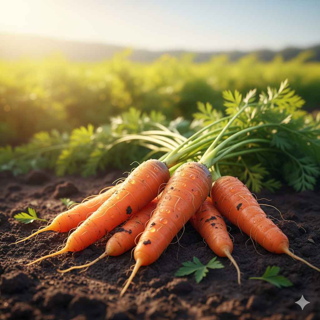 Carrot picture - Learn carrot in English and Urdu (گاجر) Carrot (گاجر) - vegetables vocabulary picture with Urdu & Hindi meaning | Polylingo