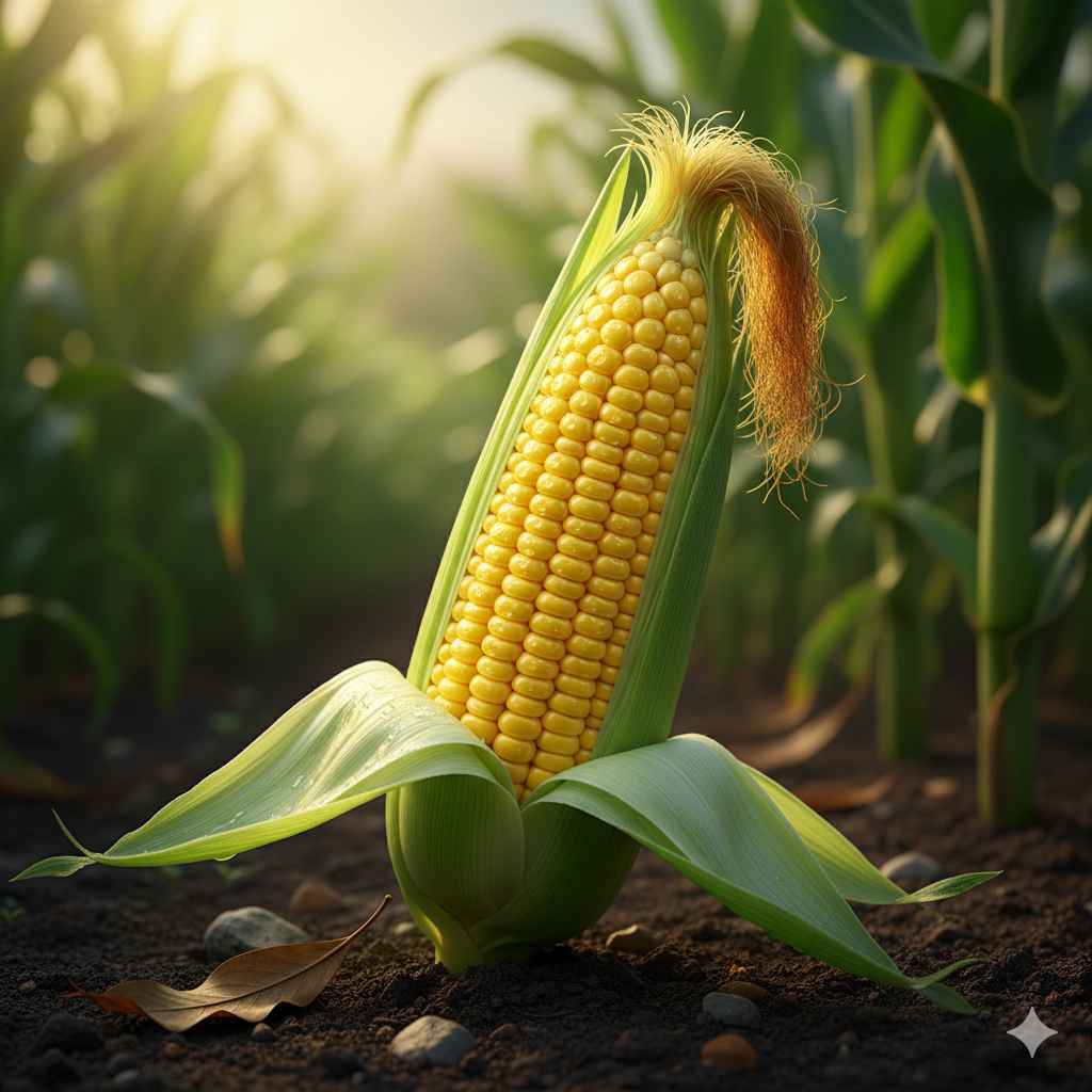 Corn picture - Learn corn in English and Urdu (مکئی) Corn (مکئی) - vegetables vocabulary picture with Urdu & Hindi meaning | Polylingo