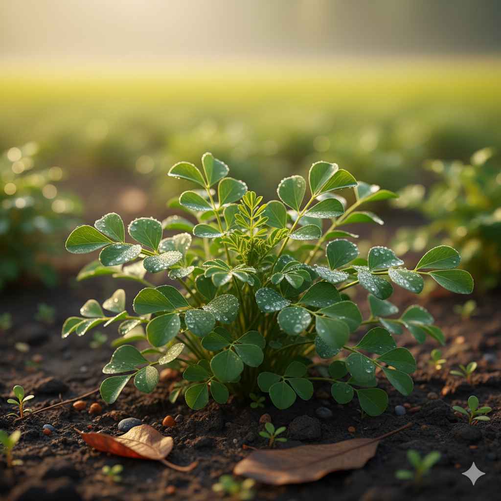 Fenugreek_leaves picture - Learn fenugreek_leaves in English and Urdu (میتھی کے پتے) Fenugreek_leaves (میتھی کے پتے) - vegetables vocabulary picture with Urdu & Hindi meaning | Polylingo