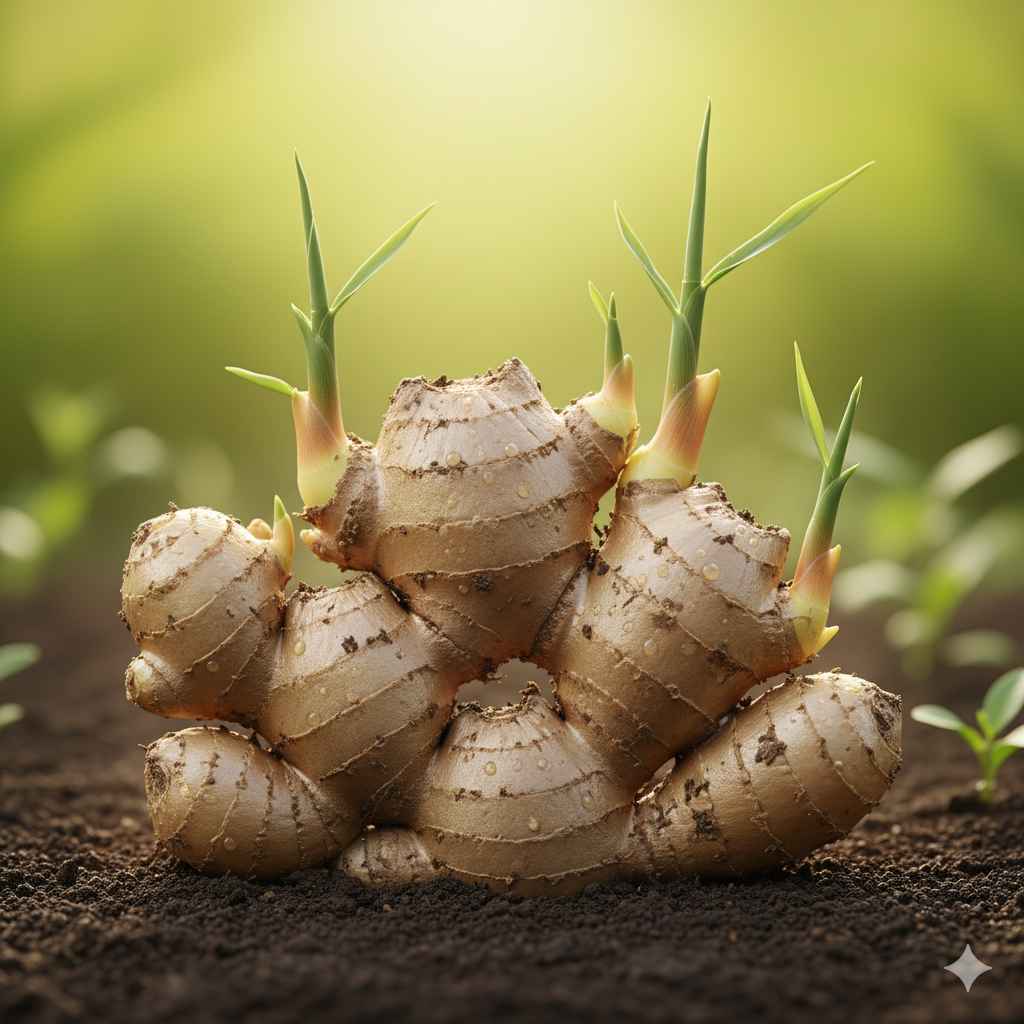 Ginger picture - Learn ginger in English and Urdu (ادرک) Ginger (ادرک) - vegetables vocabulary picture with Urdu & Hindi meaning | Polylingo