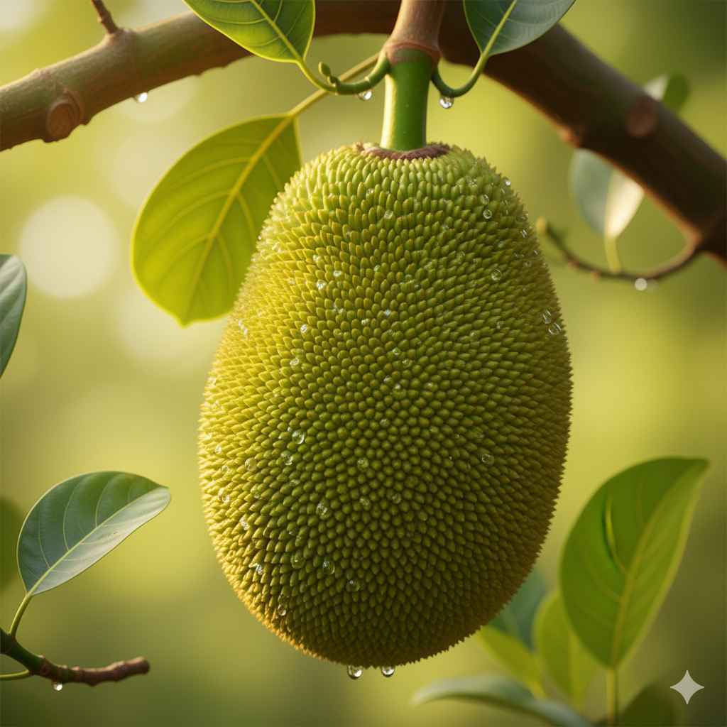 Jackfruit picture - Learn jackfruit in English and Urdu (کٹہل) Jackfruit (کٹہل) - fruits vocabulary picture with Urdu & Hindi meaning | Polylingo