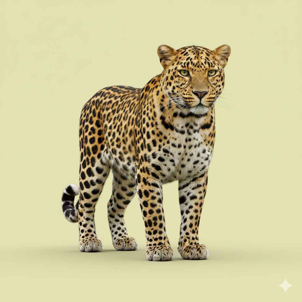 Leopard Leopard (تیندوا) - Wild animal with picture