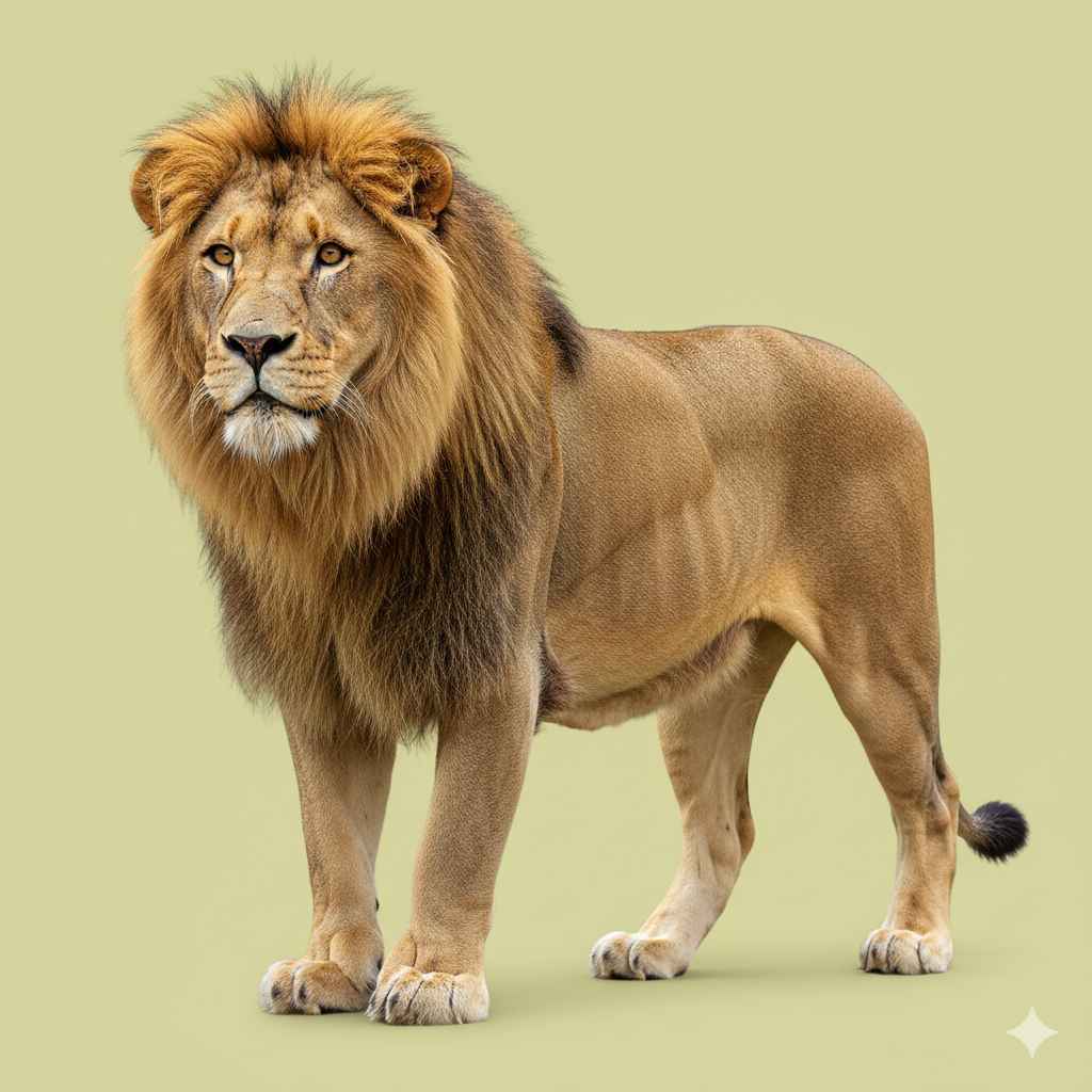 Lion Lion (شیر) - Wild animals name in English and Urdu with pictures