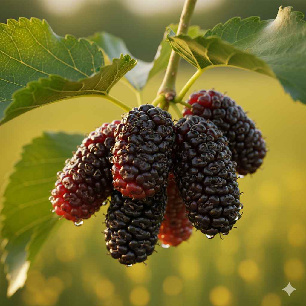 Mulberry picture - Learn mulberry in English and Urdu (شہتوت) Mulberry (شہتوت) - fruits vocabulary picture with Urdu & Hindi meaning | Polylingo