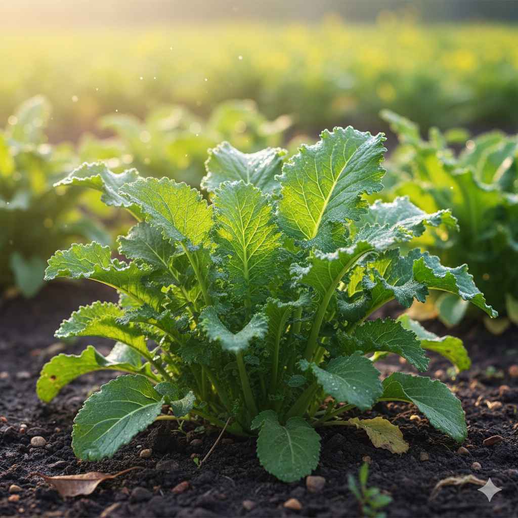 Mustard_leaves picture - Learn mustard_leaves in English and Urdu (سرسوں کے پتے) Mustard_leaves (سرسوں کے پتے) - vegetables vocabulary picture with Urdu & Hindi meaning | Polylingo