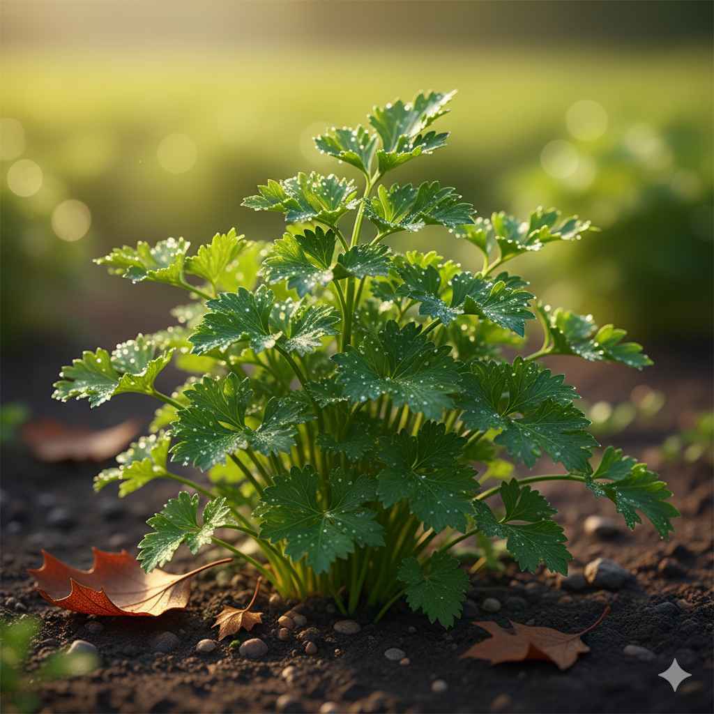 Parsley picture - Learn parsley in English and Urdu (اجمود) Parsley (اجمود) - vegetables vocabulary picture with Urdu & Hindi meaning | Polylingo