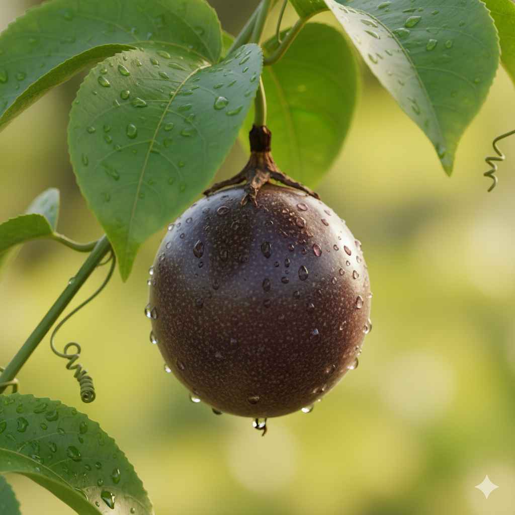 Passion_fruit picture - Learn passion_fruit in English and Urdu (جوش پھل) Passion_fruit (جوش پھل) - fruits vocabulary picture with Urdu & Hindi meaning | Polylingo