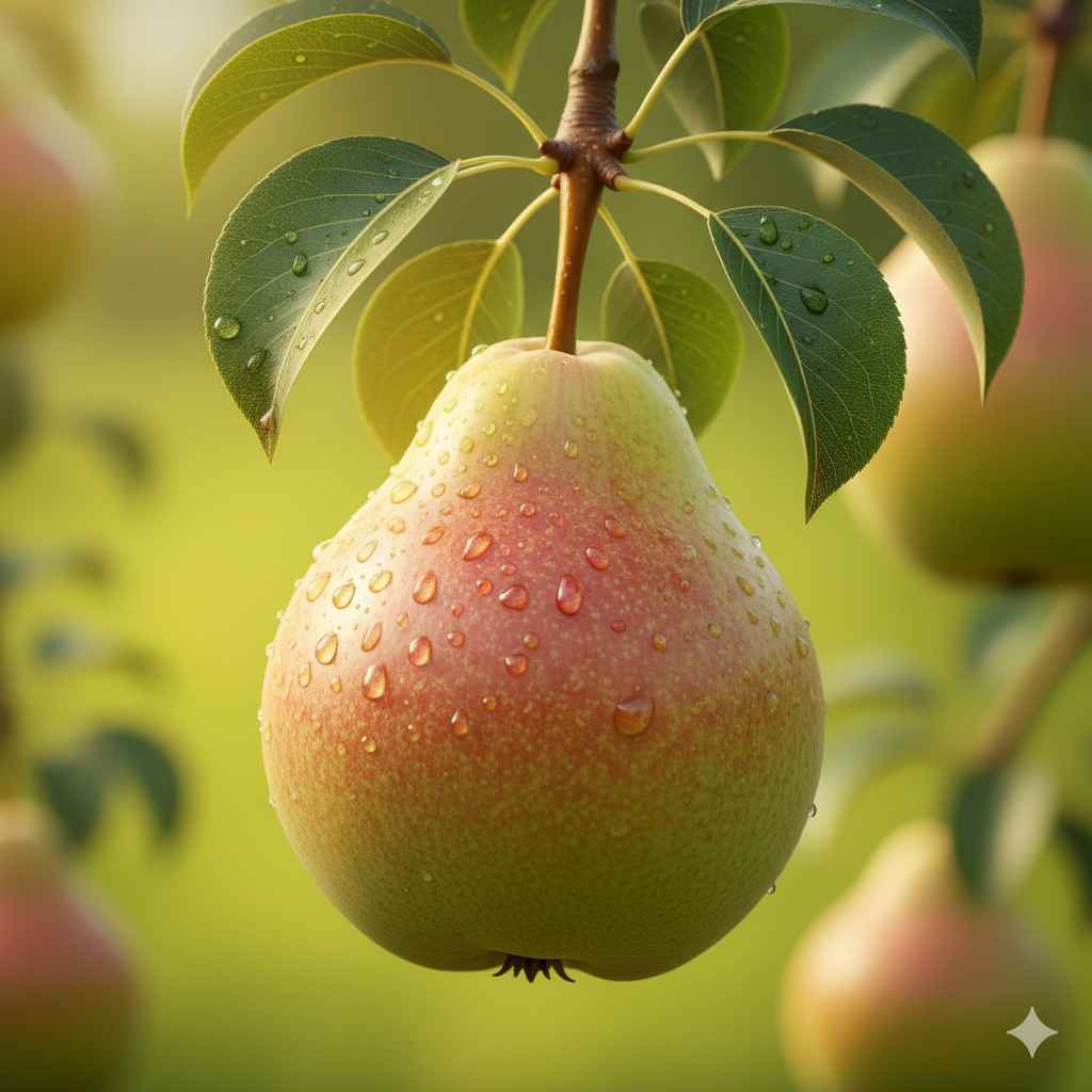 Pear picture - Learn pear in English and Urdu (ناشپاتی) Pear (ناشپاتی) - fruits vocabulary picture with Urdu & Hindi meaning | Polylingo