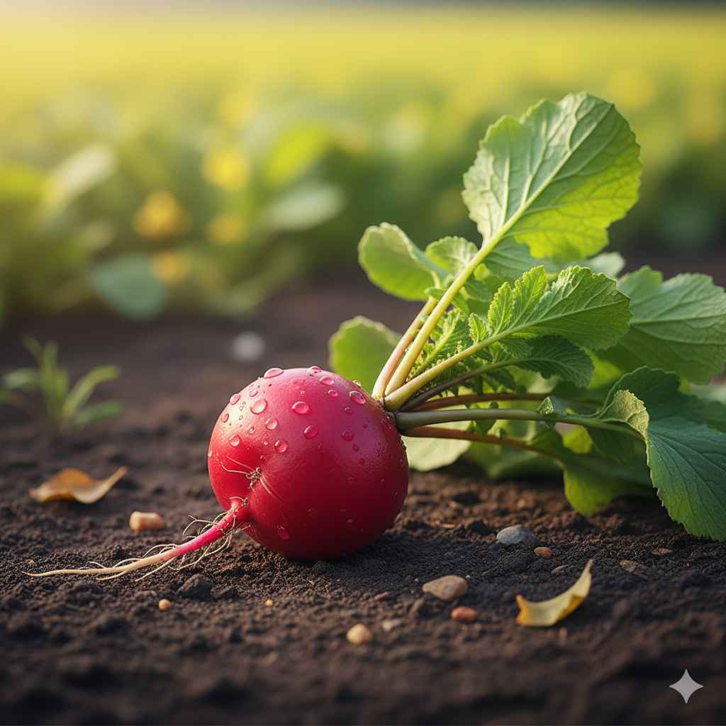 Radish picture - Learn radish in English and Urdu (مولی) Radish (مولی) - vegetables vocabulary picture with Urdu & Hindi meaning | Polylingo