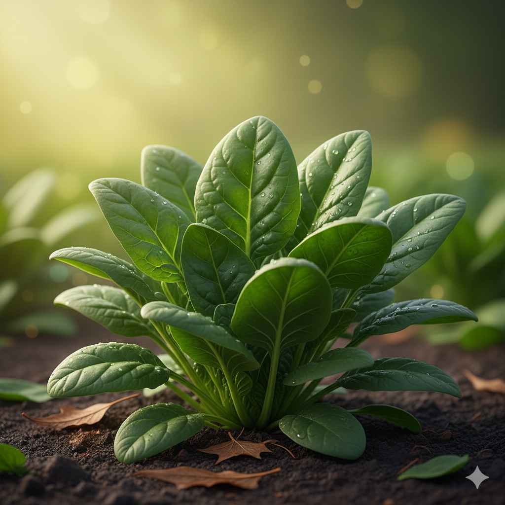 Spinach picture - Learn spinach in English and Urdu (پالک) Spinach (پالک) - vegetables vocabulary picture with Urdu & Hindi meaning | Polylingo