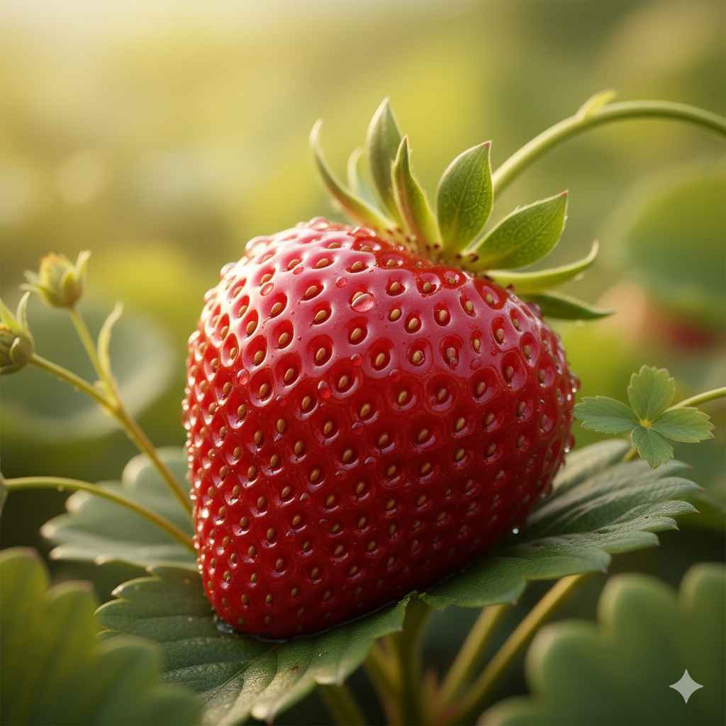 Strawberry picture - Learn strawberry in English and Urdu (اسٹرابیری) Strawberry (اسٹرابیری) - fruits vocabulary picture with Urdu & Hindi meaning | Polylingo