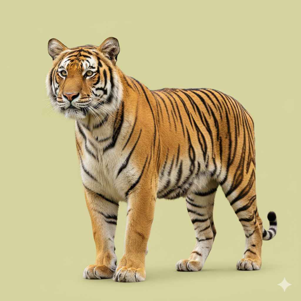 Tiger Tiger (باگھ) - Wild animals in English and Urdu